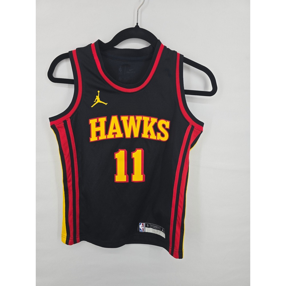 Jordan Atlanta Hawks Trae Young 11 Statement Edition Jersey Kids Small Black‎